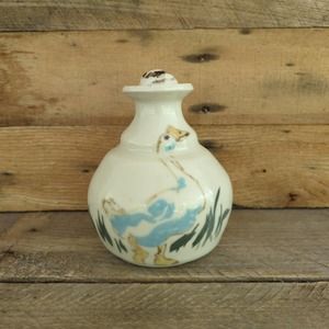 Vintage 1985 Westwind Pottery Vase / Oil Lamp / Goose / Earthenware